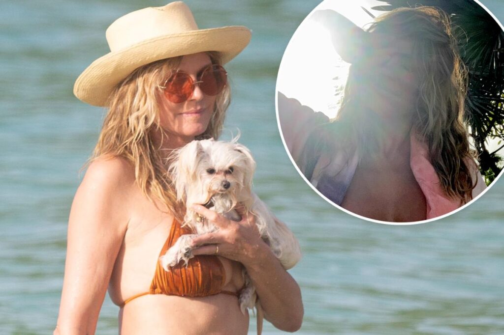 Heidi Klum poses in just a silk scarf and lace thong on Instagram