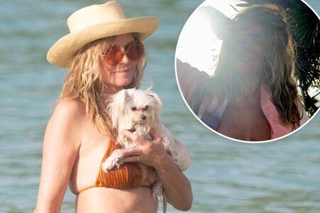 Heidi Klum poses in just a silk scarf and lace thong on Instagram