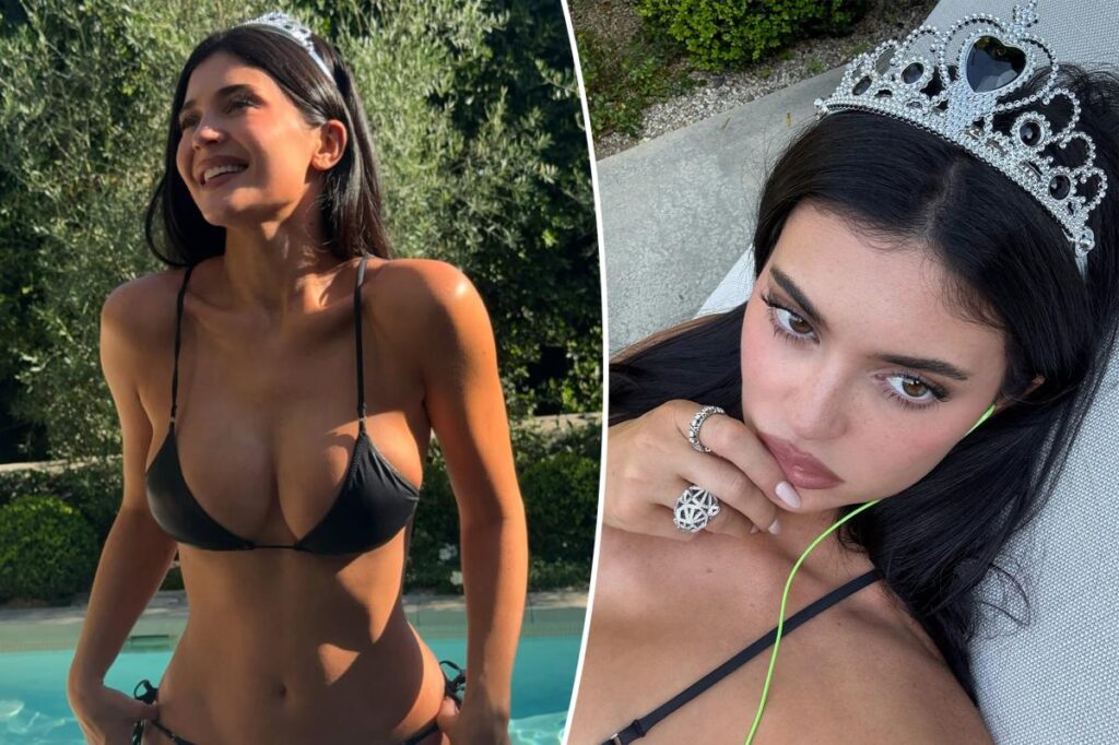 Kylie Jenner styles bikini with more than $100K in jewelry (including a tiara)