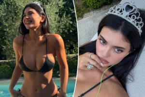 Kylie Jenner styles bikini with more than $100K in jewelry (including a tiara)