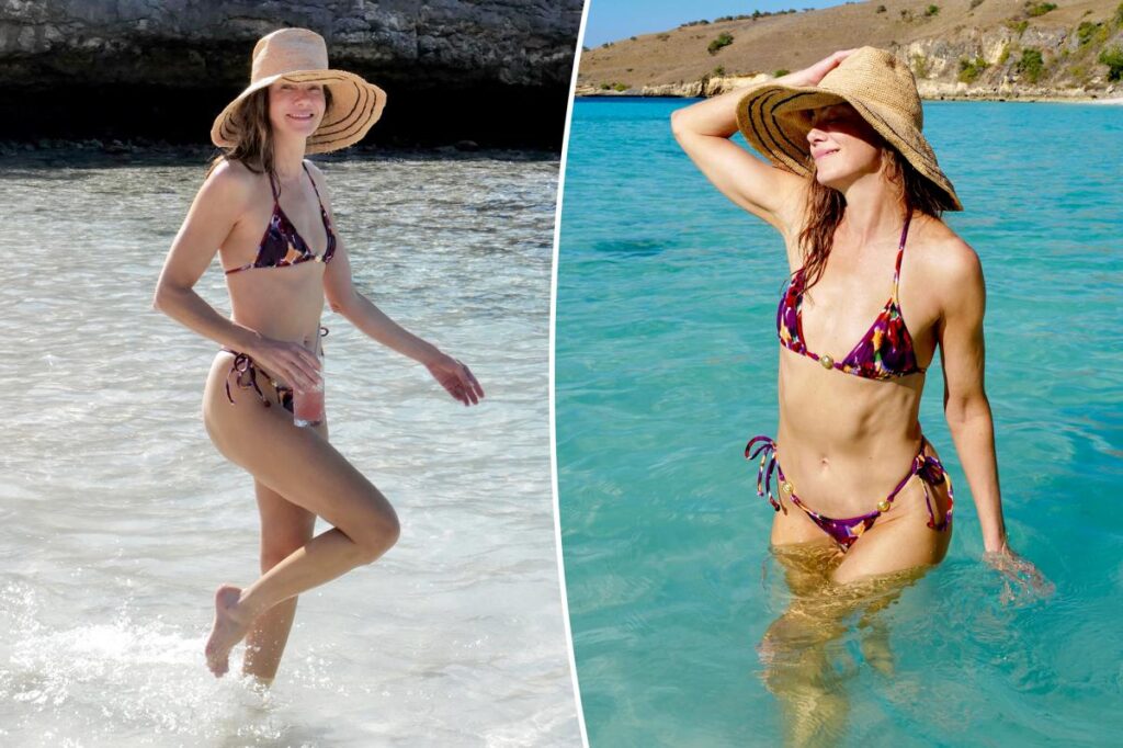 Michelle Monaghan showcases her toned figure in string bikini during Indonesian vacation