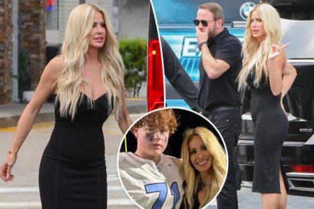 Kim Zolciak has dinner in Palm Beach, son KJ remains in jail
