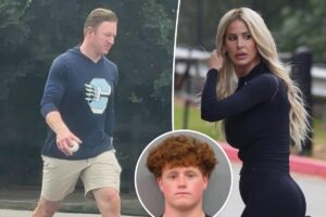 Kim Zolciak and Kroy Biermann seen for first time in same location since son’s arrest