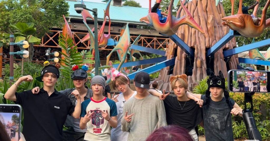 J-pop boy band &Team spotted at USS and Merlion Park ahead of Singapore concert