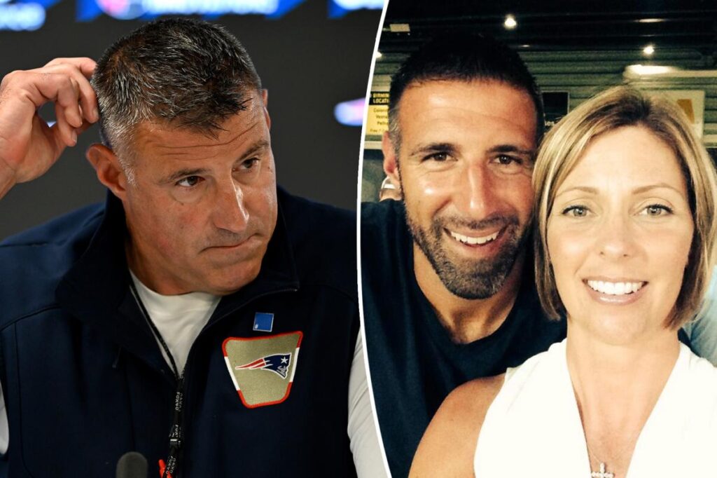 Mike Vrabel questioned about marriage counseling with wife Jen in awkward press conference