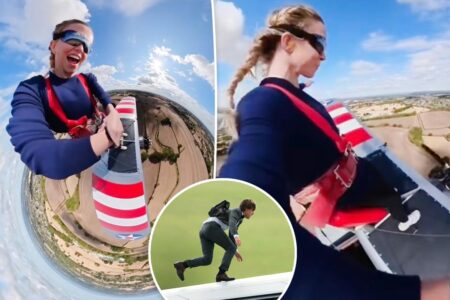 Sydney Sweeney tells Tom Cruise to ‘watch out’ after epic plane stunt