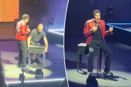 See the moment Lionel Richie needed to sit down mid-concert hours before ICU hospitalization