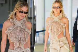 Sydney Sweeney brings the heat to Venice Film Festival 2026 in sheer lace top