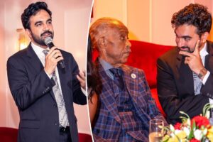 Mayor Zohran Mamdani lauds Rev. Al Sharpton at MS Now party