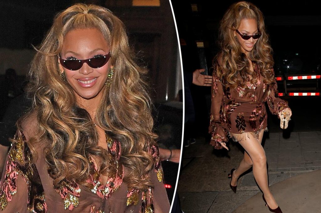 Beyoncé celebrates 45th birthday in London wearing diamonds and sequins