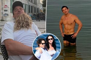 Orlando Bloom shows off washboard abs on vacation with daughter Daisy Dove