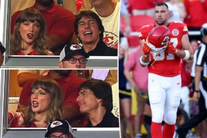 Taylor Swift hangs with Tom Cruise as she supports Travis Kelce at first Chiefs game since wedding