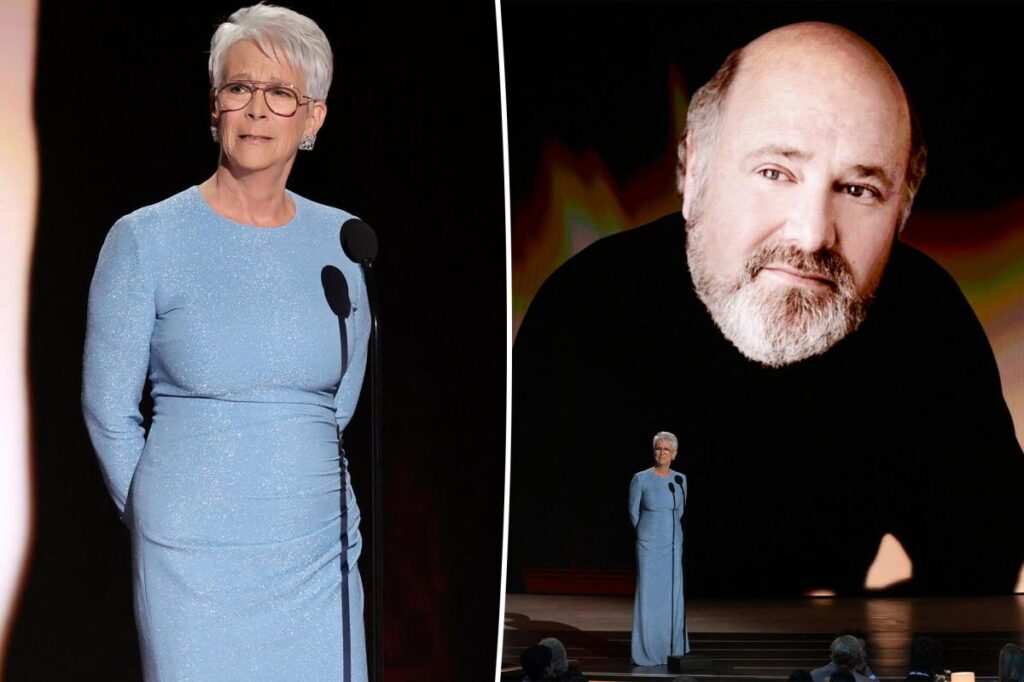 Jamie Lee Curtis breaks down in tears honoring Rob Reiner during Emmys 2026 in memoriam