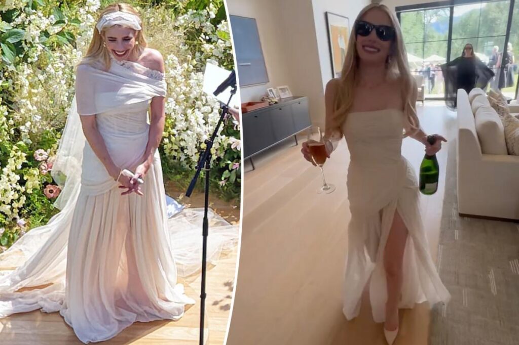 Emma Roberts says she has no regrets about her Monique Lhuillier wedding dress