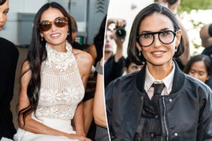 Demi Moore steps out with new short hair look during New York Fashion Week