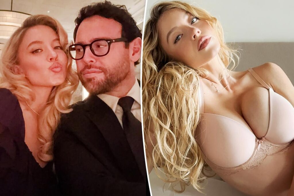 Sydney Sweeney wears necklace for Scooter Braun in Syrn lingerie photos