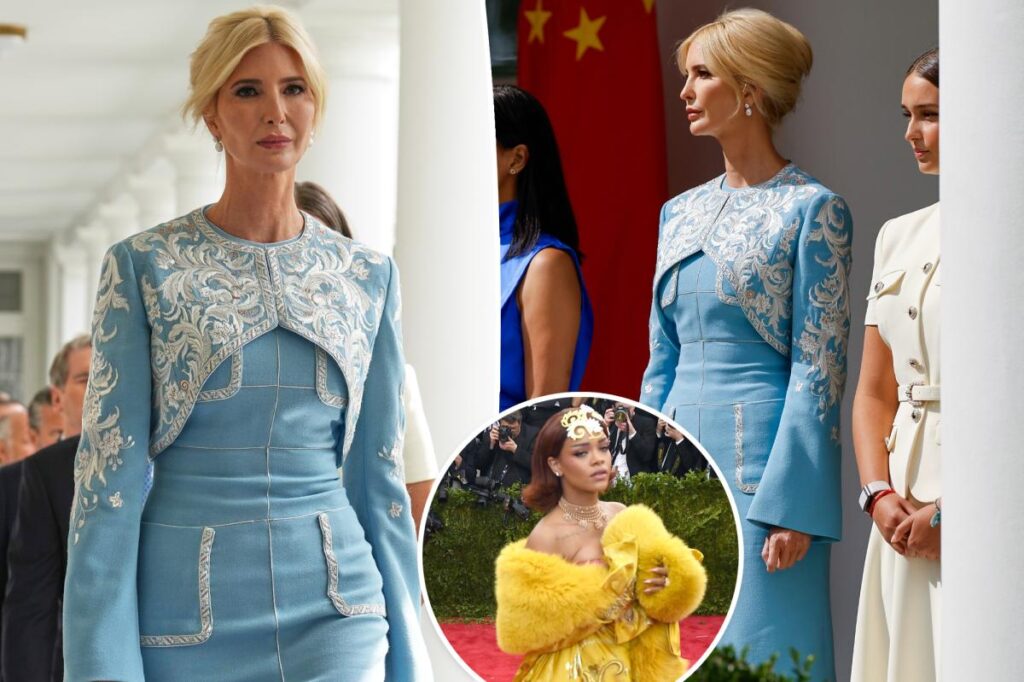 Ivanka Trump wears outfit by Rihanna designer Guo Pei for Xi Jinping White House visit