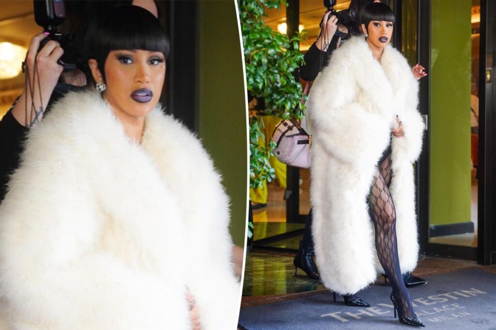 Cardi B sports high-fashion bowl cut at Gucci fashion show