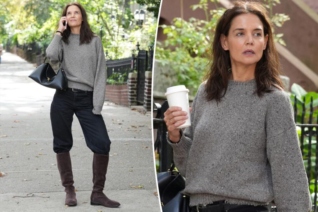 Katie Holmes wore Vivaia’s under-$250 knee-high boots