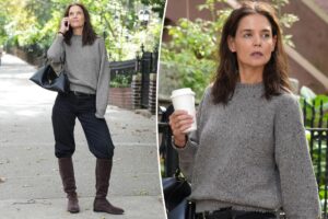 Katie Holmes wore Vivaia’s under-$250 knee-high boots