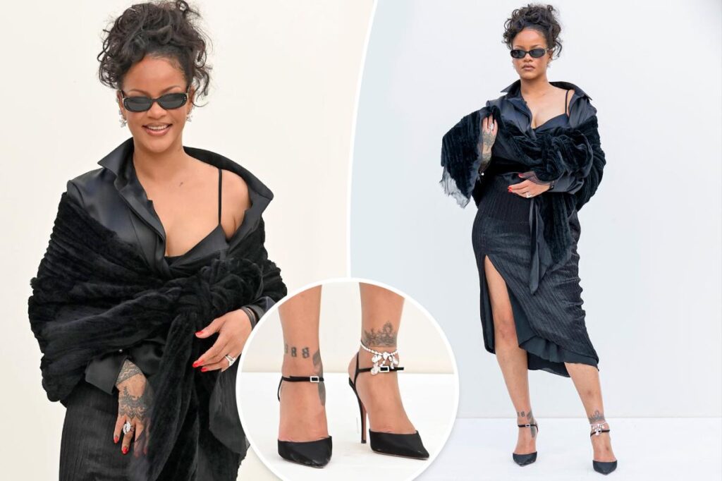 Rihanna dazzles in diamond anklet at Paris Fashion Week