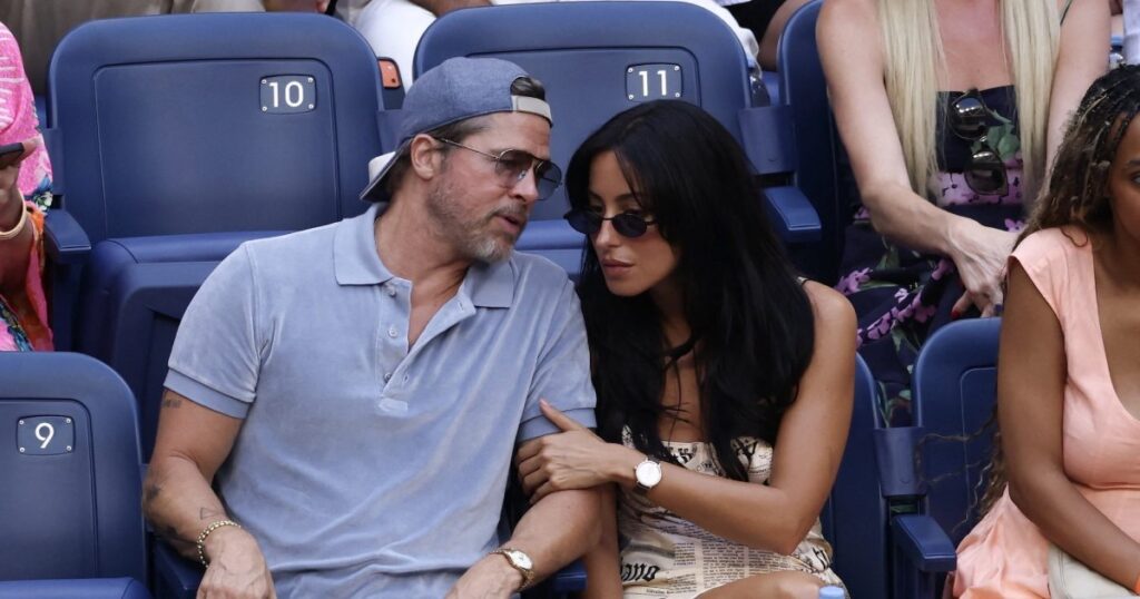 Brad Pitt Cuddles Up to Girlfriend Ines de Ramon and Poses for Selfies With Fans at US Open