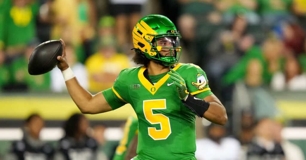 Star Oregon Quarterback Dante Moore Hospitalized After Late Hit: ‘It Was a Disgusting Play’