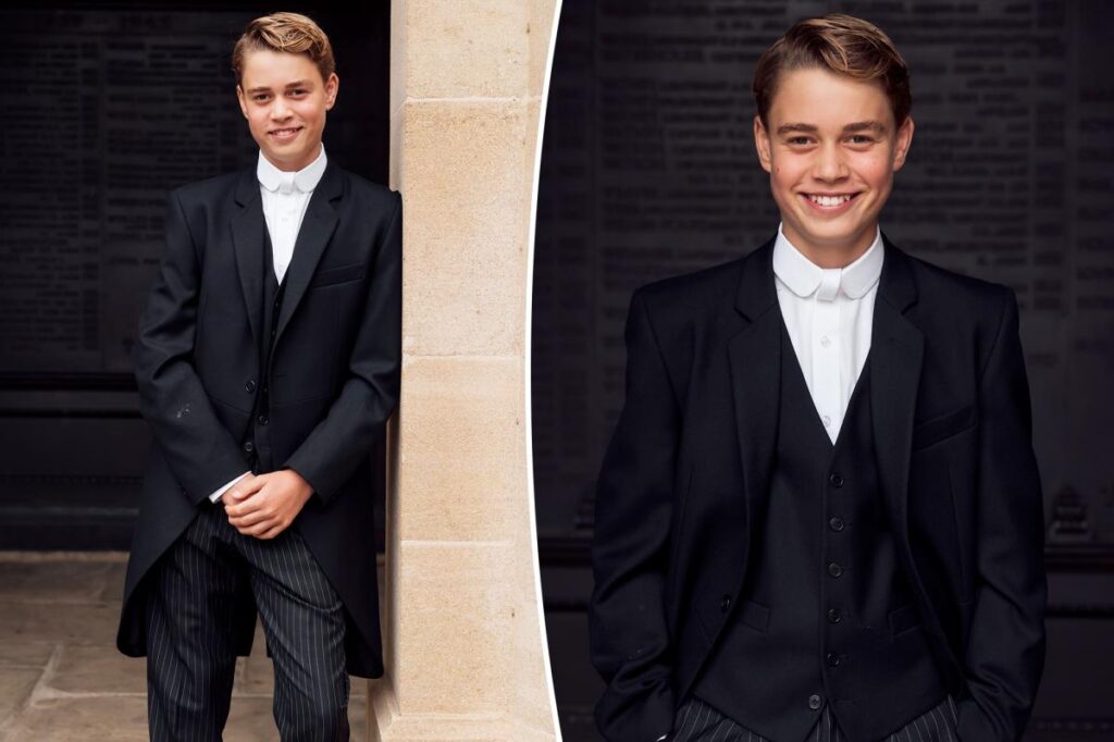 Prince George, 13, looks grown up in school uniform in Eton College portraits
