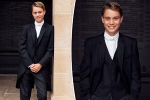 Prince George, 13, looks grown up in school uniform in Eton College portraits