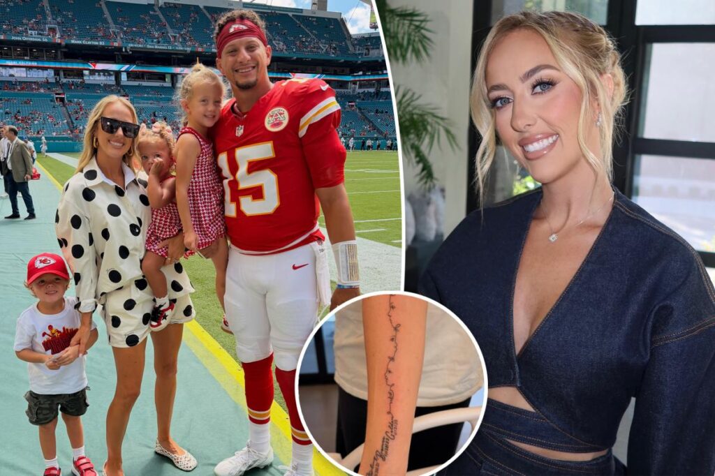 Brittany Mahomes shows close-up of arm tattoo for Patrick and kids