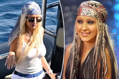 Christina Aguilera brings back her ‘Dirrty’-era headscarf