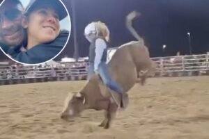 Chris Hemsworth daughter India wins all boy bull riding competition